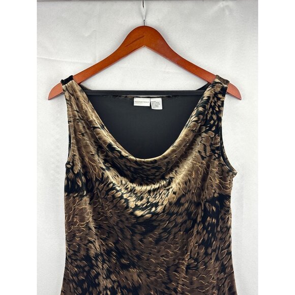Tops - Newport News Medium Animal Print Sleeveless Cowl Neck Top